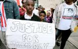 Community members and activists march in the Bronx for justice for Ramarley Graham (Vanissa Chan)