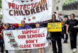 Protesters marched across the South and West Sides of Chicago to protest school closures (Sarah-ji)