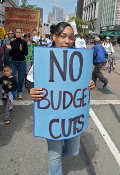 Marching against the California budget cuts in San Francisco (Steve Rhodes)