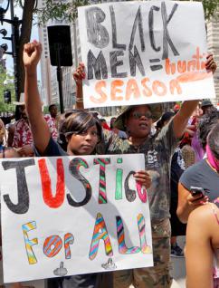 Protesting Trayvon Martin's murder and the targeting of young Black men