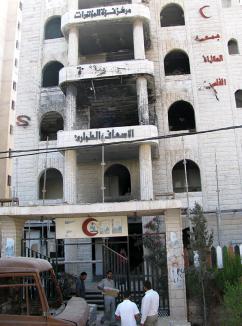 The Al Quds hospital in Gaza City, damaged in Israel's assault (Tom Arabia | SW)