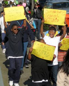 Students from Manzanita Seed and Manzanita Community Schools in Oakland (Todd Chretien | SW)