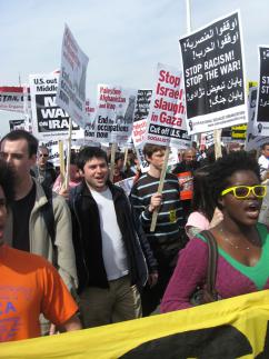 Protesters march in Washington, D.C., to mark the sixth anniversary of the invasion of Iraq (Brian Jones | SW)