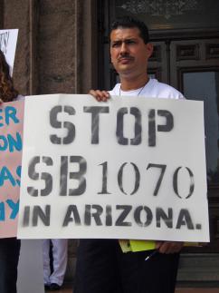 Demonstrating for immigrant rights in the Texas state capital of Austin (Matthew Beamesderfer | SW)