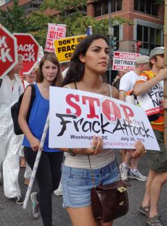 Activists march against fracking in Washington, D.C. (N.ree.K Design)