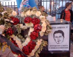Residents are gathering daily for a vigil at the site where Manuel Jamines was shot and killed by the LAPD (Victor Fressie | SW)