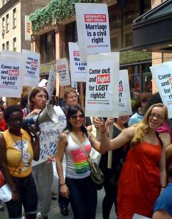 Marching in the 2009 LGBT Pride celebration in New York City (Brian Jones | SW)