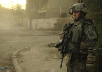 U.S. soldier on patrol in the Jamia neighborhood in Baghdad (Brian L. Boone)