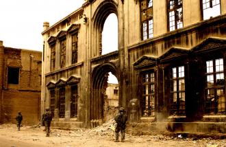 U.S. soldiers on patrol in Baghdad (Staff Sgt. Jason T. Bailey)