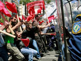 May Day protests against austerity measures in Athens, Greece (Panagiotis Tzamaros)