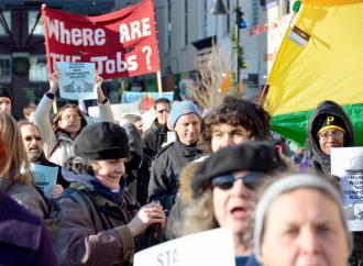 Occupy Pittsburgh on the march in December (Mark Haller)