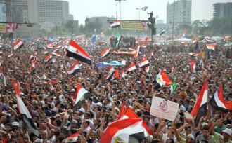Thousands celebrated in Tahrir Square when Mohamed Morsi was declared the winner of presidential election (Jonathan Rashad)