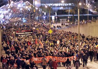 Protesters during one of last spring's mass marches (Alexandre Guédon)