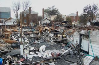 A house in Rockaway demolished by the storm surge from Hurricane Sandy (Jeremy Zilar)