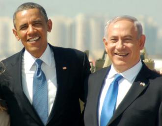 Barack Obama with Israeli Prime Minister Benjamin Netanyahu (Ari Zoldan)