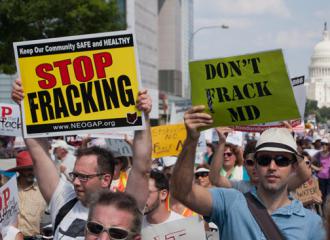 Marching against fracking in Washington, D.C. (Chesapeake Climate)