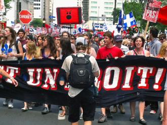 Tens of thousands of students took the streets of Montreal as the struggle entered a summer phase (Ashley Smith | SW)