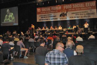 A panel discussion at the U.S. Social Forum in Detroit (Sarah Levy | SW)