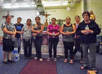 Some of the hunger strikers at the Our Lady of Guadalupe Anglican Catholic Church  (Orlando Sepúlveda | SW)