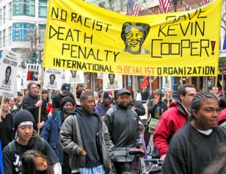 Protesters marching to stop the execution of Kevin Cooper in 2004 (Josh On | ISO)