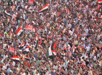 Tahrir Square was filled again in protest against the military's assault on the revolution