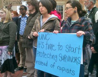 Students gather to protest UNC's handling of rape (Ben Lassiter | SW)