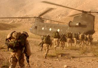 U.S. soldiers deployed on a mission in Afghanistan returning to their Kandahar airfield (Staff Sgt. Kyle Davis)
