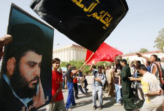Supporters of Moktada al-Sadr demonstrate in Sadr City (James Maier | AFP)