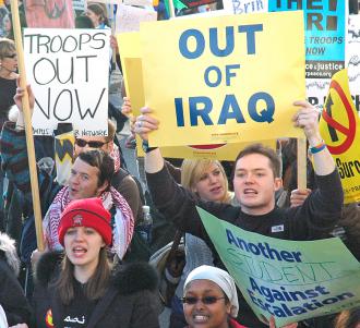 Marching against the war in Iraq at a Washington, D.C., demonstration in January 2007 (Eric Ruder | SW)
