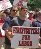 Firefighters joined other workers in new protests in Madison, Wis. (Katie Zama | SW)
