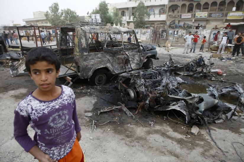 At least 41 people were killed when several car bombs detonated in Baghdad's Sadr City on April 29, 2009.