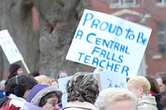 Nearly 100 teachers and support staff were fired from Central Falls High School
