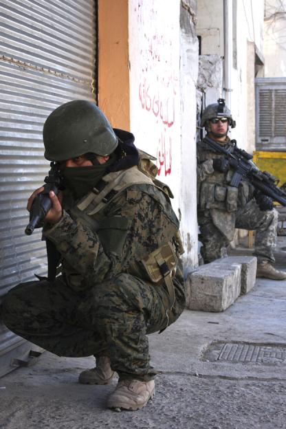 U.S. troops on patrol in Sadr City, Baghdad
