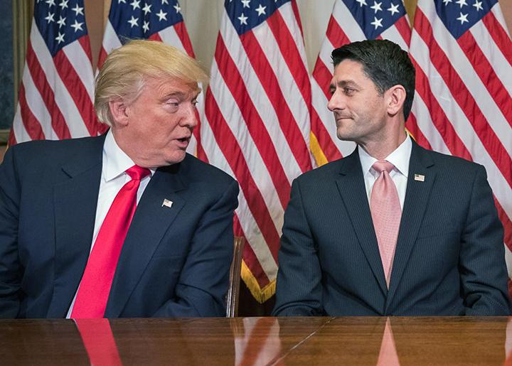 Donald Trump with House Speaker Paul Ryan