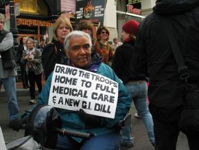 Protesting the occupation of Iraq in San Francisco, January 2007