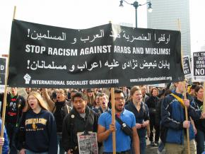 Protesting the racist occupation of Iraq