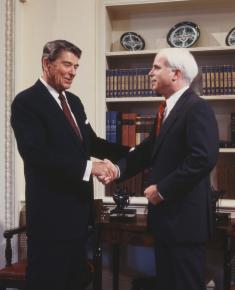 John McCain meeting with Ronald Reagan