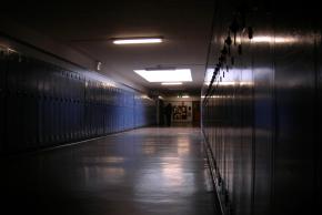A hallway at the Eckstein Middle School in Seattle