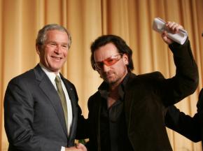 Bush and Bono--both against making the rich pay their fair share of taxes