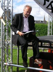 George Galloway before a "Make Poverty History" rally in Edinburgh
