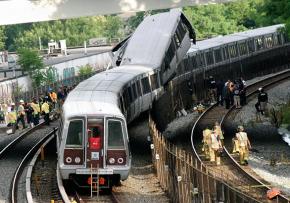 Scene of the Washington, D.C. train collision