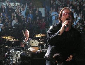 Bono and U2 performing in Pittsburgh