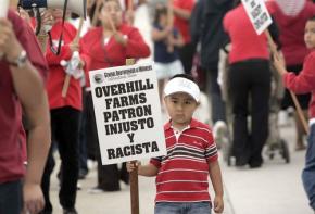Protesting against racism and injustice at Overhill Farms
