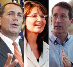 John Boehner, Sarah Palin and Mark Sanford