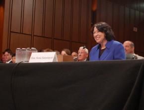 Sonia Sotomayor at the first day of her Senate confirmation hearings