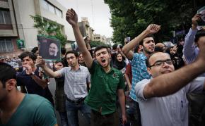 A protest against the regime of President Mahmoud Ahmadinejad