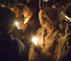 Hundreds of people attended a vigil for Kiwane Carrington on October 14