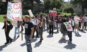 Students protest cuts across the California State University system