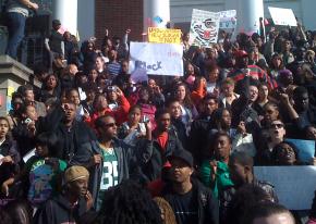 Hundreds of students at the University of Maryland rallied for Dr. Cordell Black