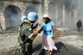 UN occupation forces in the capital of Port-au-Prince